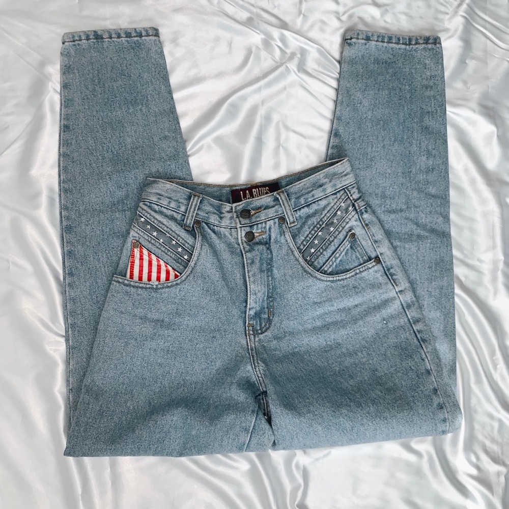 𓆉 Vintage LA Blues American Flag Jeans 𓆉